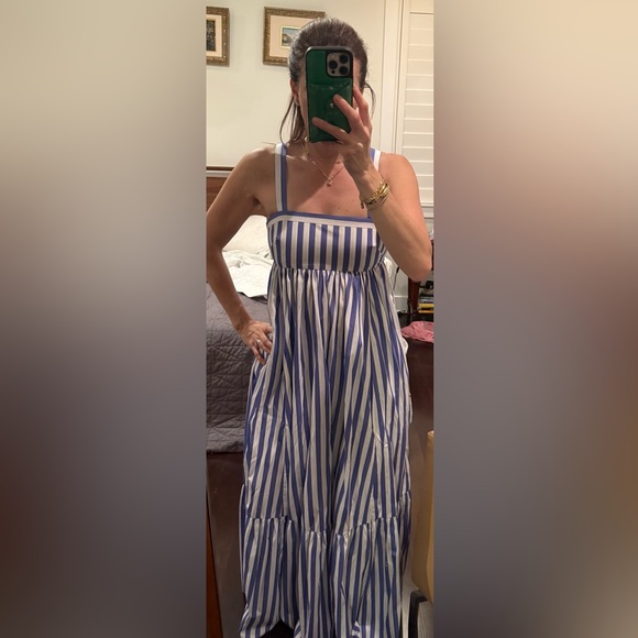 J. Crew Blue and White Striped Shirt - Picture 3 of 10